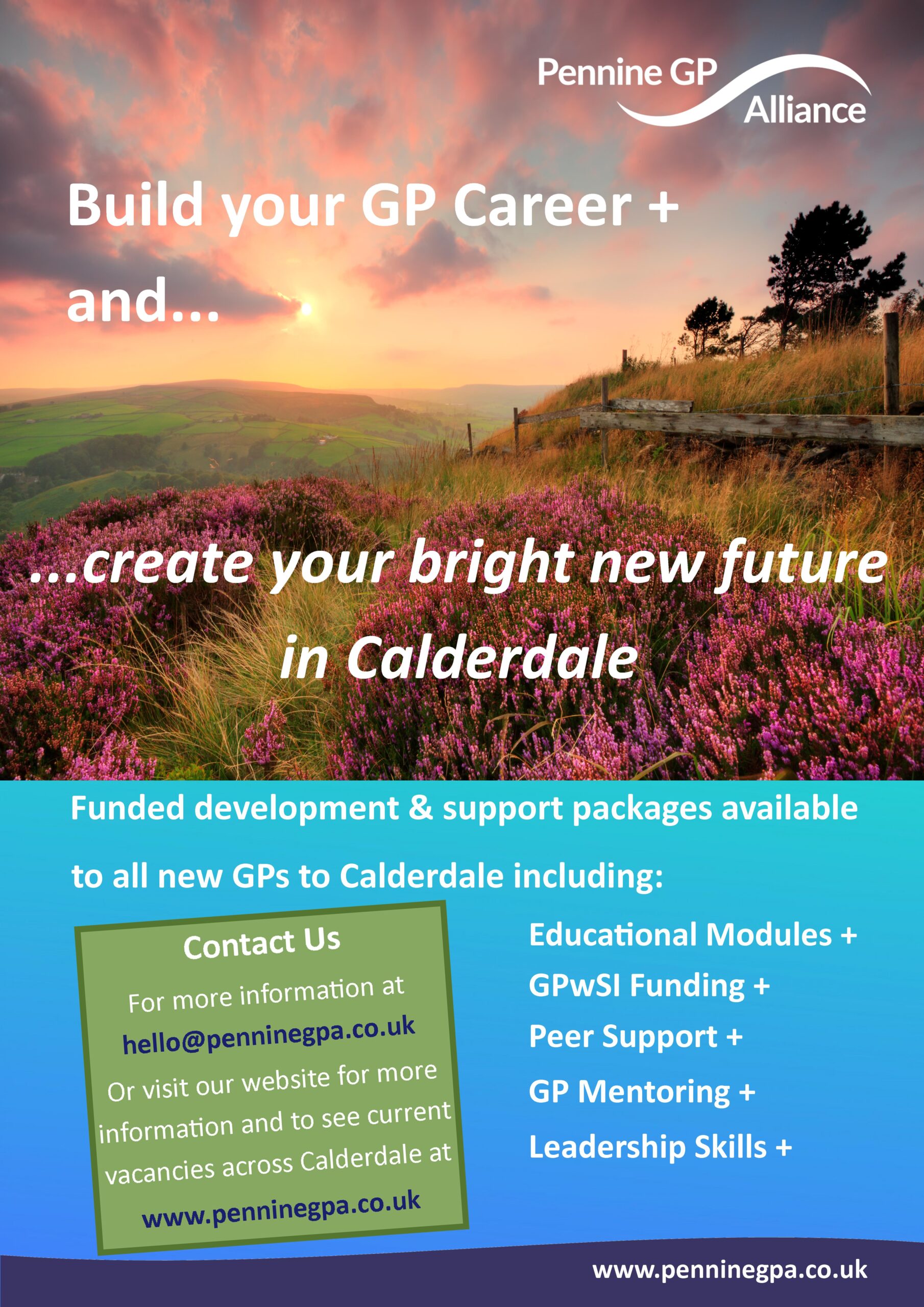 Pennine GP Alliance - GP Career+ Poster-Leaflet2 - Ensuring viable GP ...