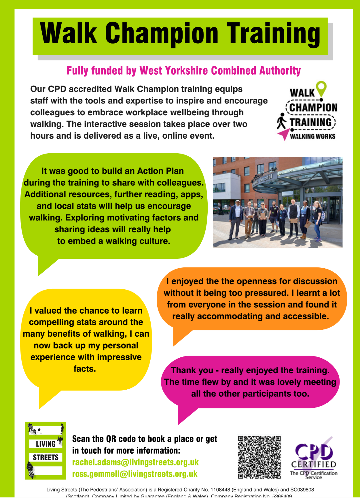 Living Streets – Walk Champion Training for practices
